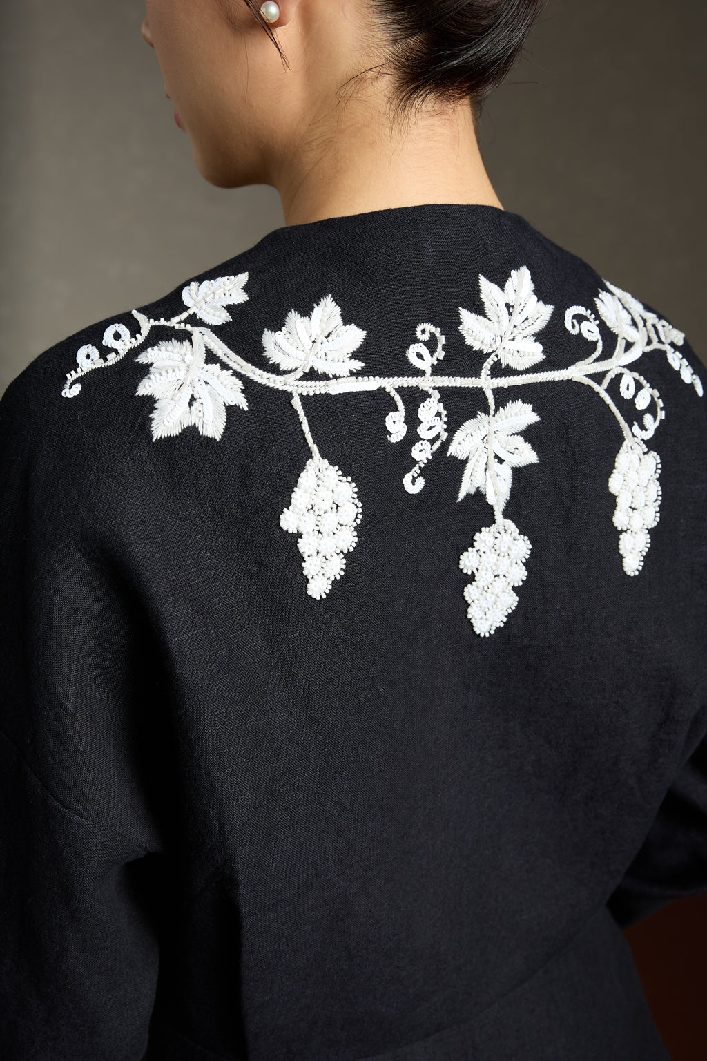 Oriental New Chinese Style Handmade Embroidery Coat + Black Half Skirt Set