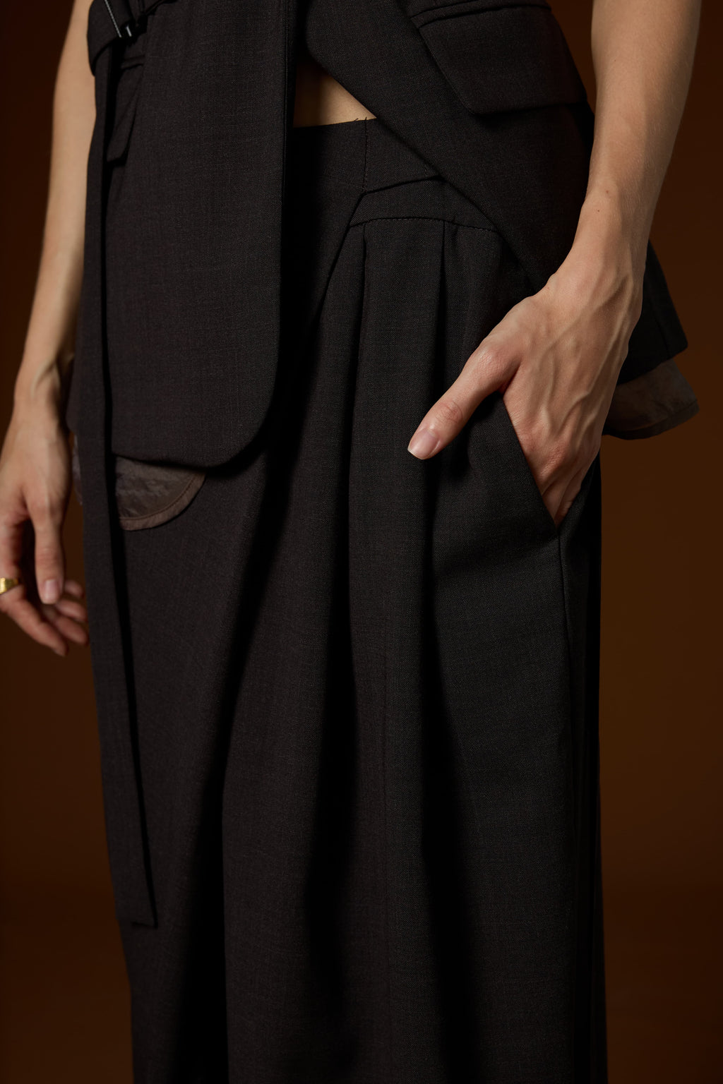 Mu Velvet Cloud Soft Wool Vest + Knit Soft Long Pants Set