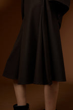 Lan Luxury Lapel Blazer + Textured Worsted Wool Half Skirt