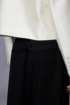 Gilded Acetate Silky Drape High-waist Straight Long Pants