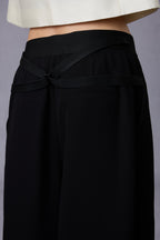 Gilded Acetate Silky Drape High-waist Straight Long Pants