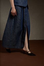 Simple Linen Charm Linen Vest + Straight Pants & Skirt Three-Piece Set