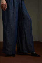 Simple Linen Charm Linen Vest + Straight Pants & Skirt Three-Piece Set