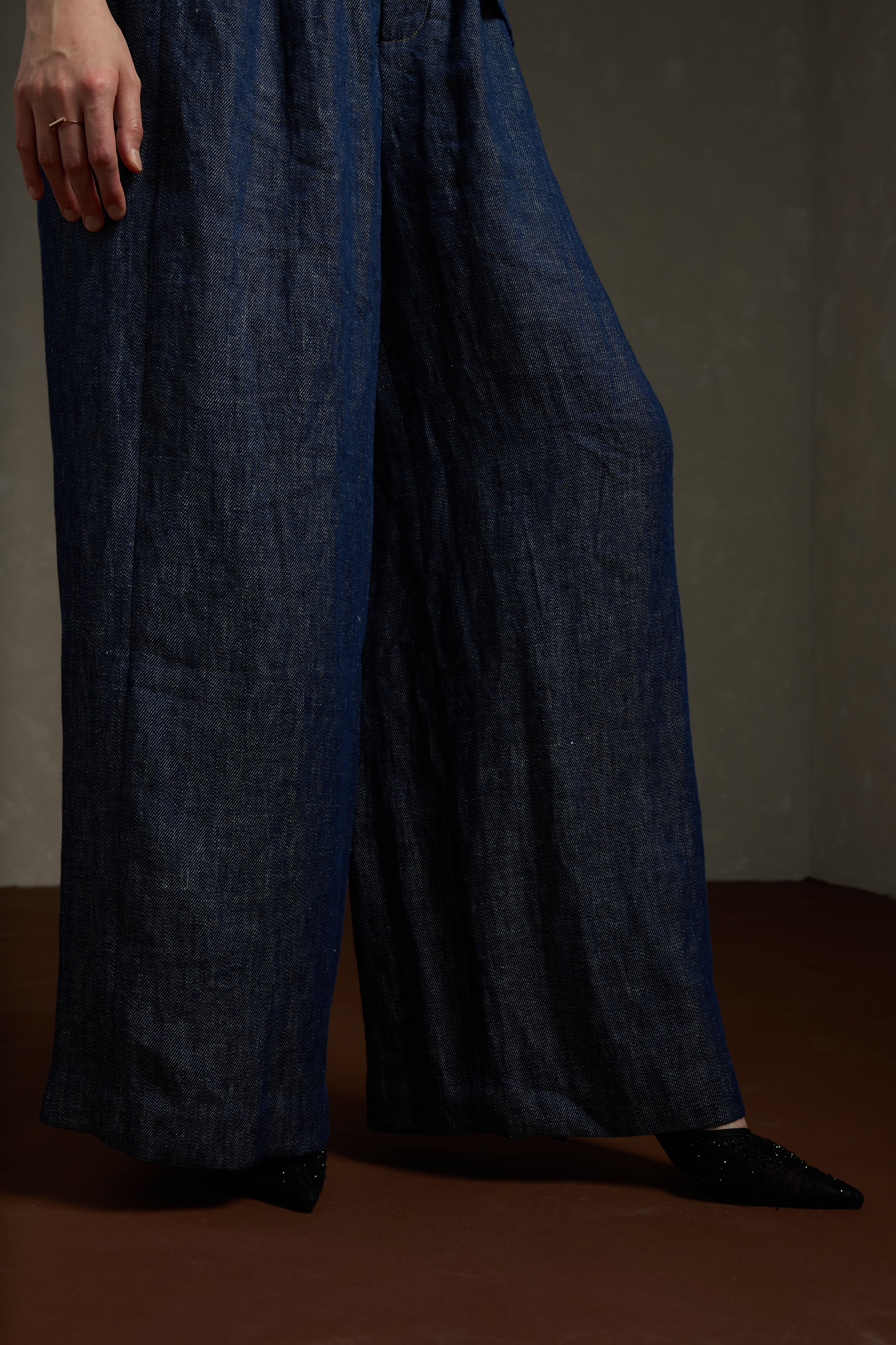 Simple Linen Charm Linen Vest + Straight Pants & Skirt Three-Piece Set