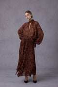 Cloud Yarn Flowing Light Gloss Long-sleeve Top + Half Skirt