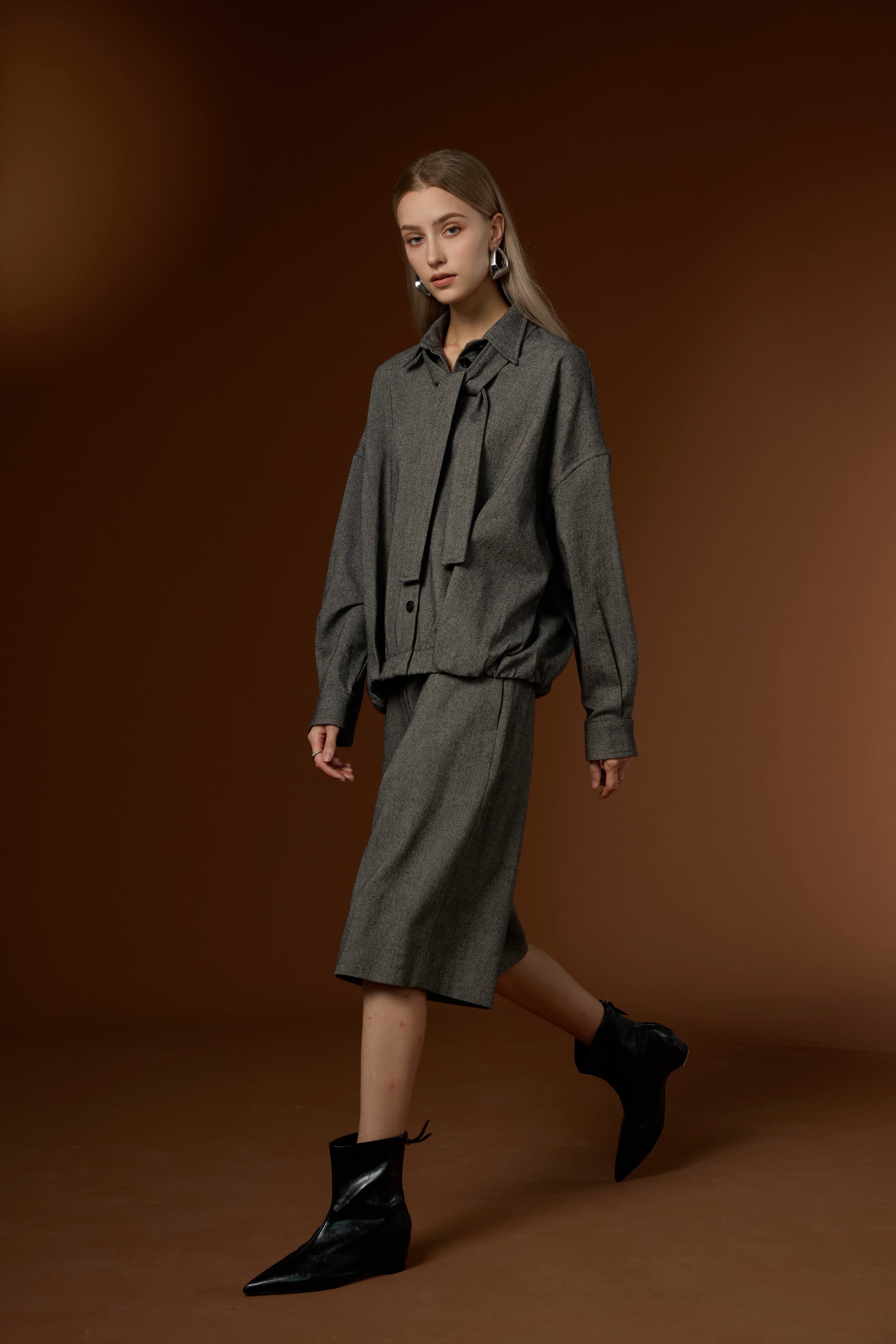 Cloud Luxury Simple Casual Top + Cropped Pants Set