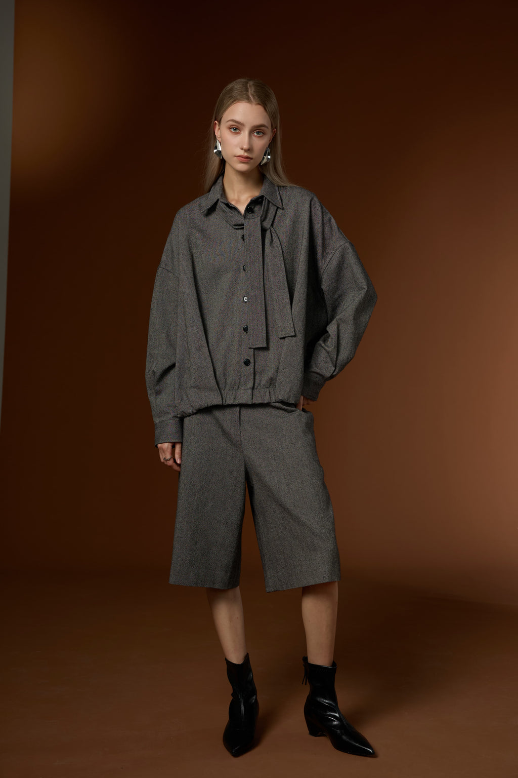Cloud Luxury Simple Casual Top + Cropped Pants Set