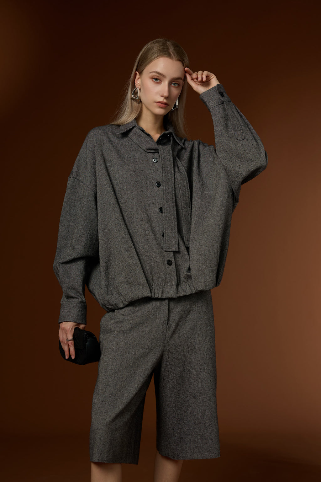 Cloud Luxury Simple Casual Top + Cropped Pants Set