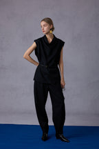 Cloud Velvet Elegant Lazy Loose Crew Neck Top + Long Pants