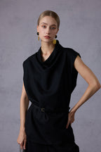 Cloud Velvet Elegant Lazy Loose Crew Neck Top + Long Pants