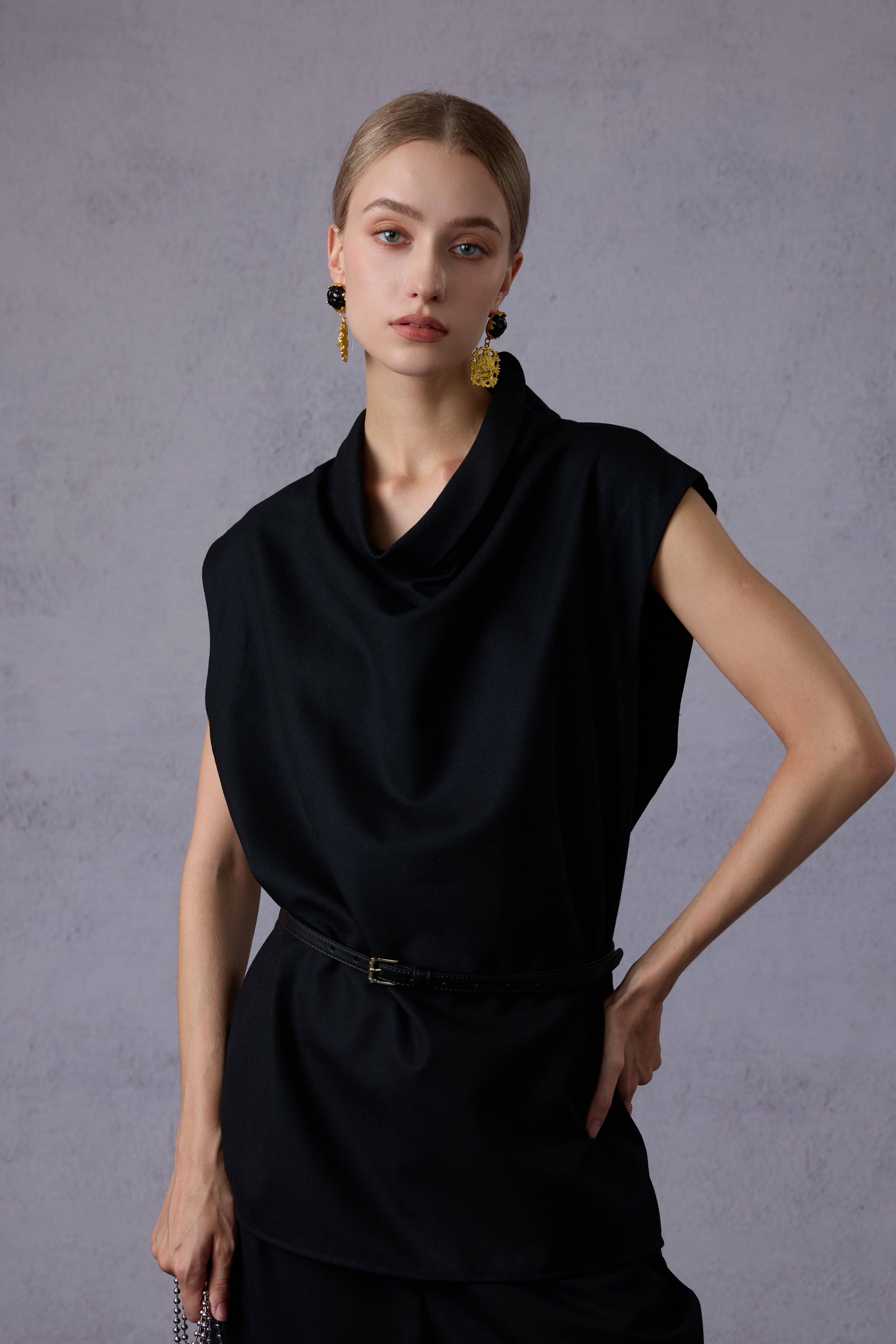 Cloud Velvet Elegant Lazy Loose Crew Neck Top + Long Pants