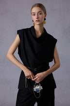 Cloud Velvet Elegant Lazy Loose Crew Neck Top + Long Pants