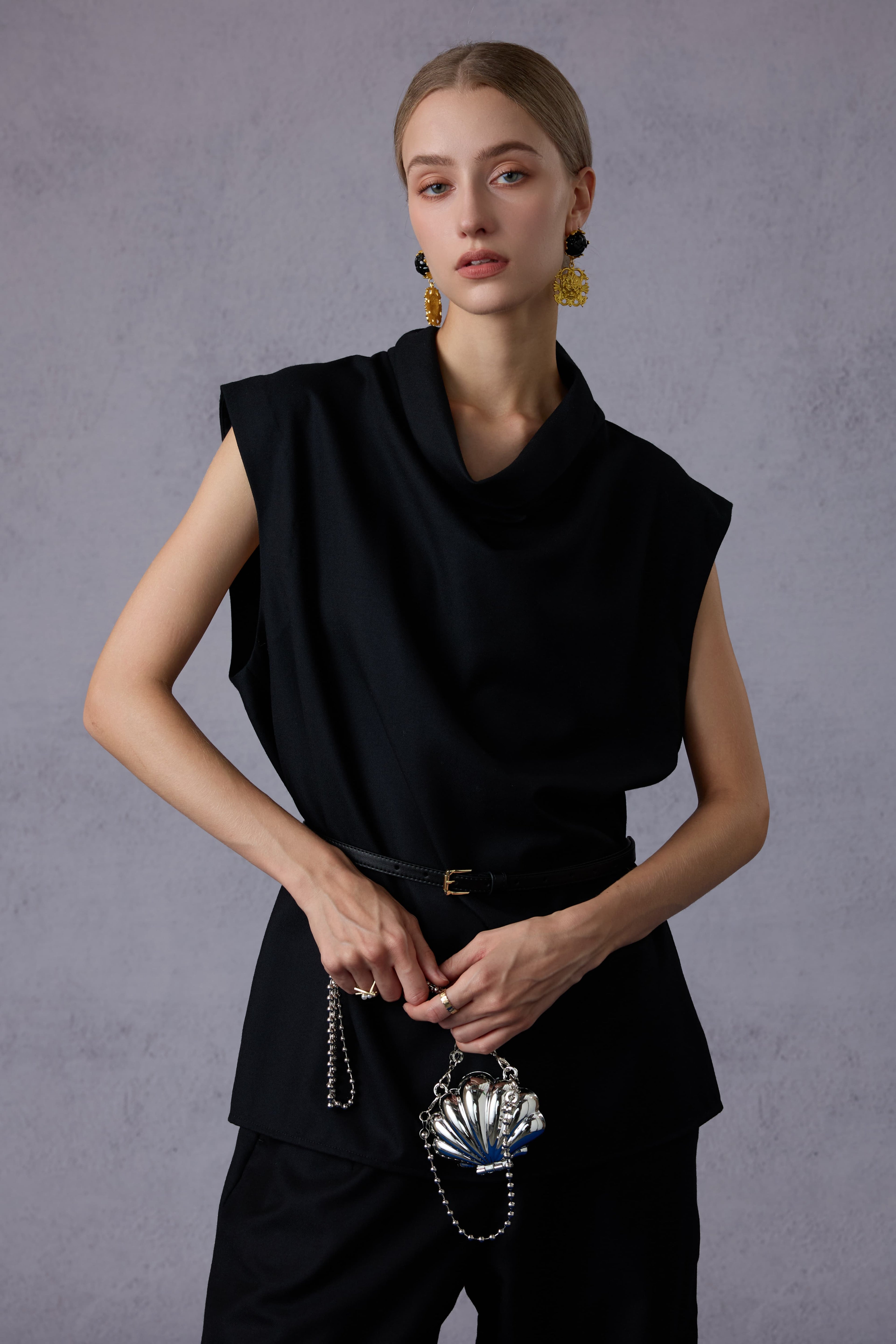 Cloud Velvet Elegant Lazy Loose Crew Neck Top + Long Pants
