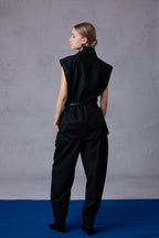Cloud Velvet Elegant Lazy Loose Crew Neck Top + Long Pants