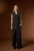 Mu Velvet Cloud Soft Wool Vest + Knit Soft Long Pants Set