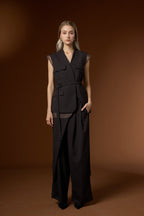 Mu Velvet Cloud Soft Wool Vest + Knit Soft Long Pants Set