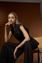 Mu Velvet Cloud Soft Wool Vest + Knit Soft Long Pants Set